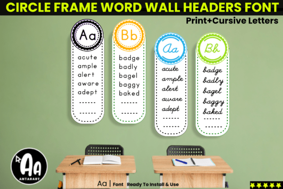 Abcd Cursive Word Wall: Elevating Design with Typographic Style