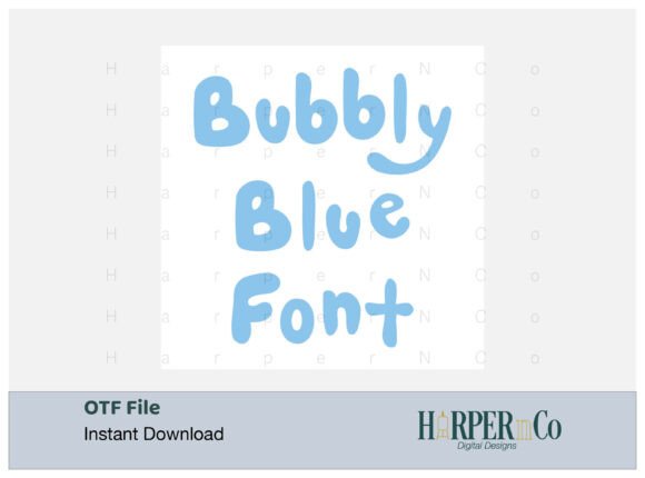 Bubbly Blue: A Playful Font for Creative Design