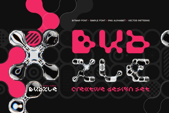 Bubzle: A Fresh Font-Based Design Set for Creative Projects