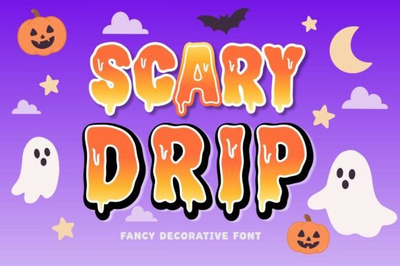 Scary Drip: A Playful Halloween Font for Modern Design