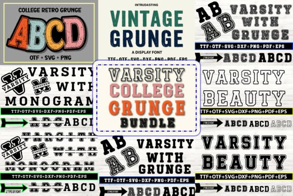 Unleash Creative Energy with the Varsity College Grunge Bundle